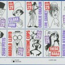 1994 USA Scott# 2819-28 UNUSED 29c Silent Screen Stars Pane of 10 Stamps – Commemoratives E2703