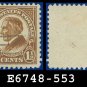 1922-25 USA USED Scott# 553 – 1 1/2c Yellow Brown Harding – 1922-25 Regular Issue