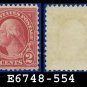 1922-25 USA USED Scott# 554 – 2c Carmine Washington – 1922-25 Regular Issue