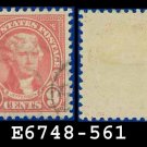 1922-25 USA USED Scott# 561 – 9c Rose Jefferson – 1922-25 Regular Issue