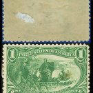 1898 USA UNUSED Scott# 285 – 1c Marquette on the Mississippi – Trans-Mississippi Series