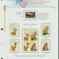 USA MH Sc# 2380, 90 – 93 - 9 UNUSED 25c Stamps Hinge Mounted on ONE White Ace ALBUM Page – E2703