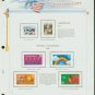 USA MH Sc# 2395 - 2400 Six UNUSED 25c Stamps Hinge Mounted on ONE White Ace ALBUM Page – E2703