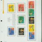 USA MH Sc# 2553 – 57 - 10 UNUSED 29c Stamps Hinge Mounted on ONE White Ace ALBUM Page – E2703