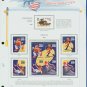 USA MH Sc# 2750 – 54 - 9 UNUSED 29c Stamps Hinge Mounted on ONE White Ace ALBUM Page – E2703