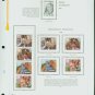 USA MH Sc# 2755, 67 - 70 - 9 UNUSED 29c Stamps Hinge Mounted on ONE White Ace ALBUM Page – E2703