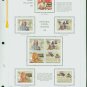 USA MH Sc# 2723, 79 - 82 - 9 UNUSED 29c Stamps Hinge Mounted on ONE White Ace ALBUM Page – E2703