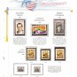 USA Sc# 2950 - 59 - 6 MNHOG UNUSED 32c Stamps Mounted on ONE White Ace ALBUM Page – E8337