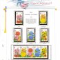 USA Sc# 2993 - 97 - 10 MNHOG UNUSED 32c Stamps Mounted on ONE White Ace ALBUM Page – E8337