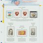 USA MH Sc# 2812 – 17 - 7 UNUSED 29c Stamps Hinge Mounted on ONE White Ace ALBUM Page – E2703