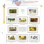 USA MH Sc# 2838 A–J-10 UNUSED 29c WWII Stamps Hinge Mounted on ONE White Ace ALBUM Page – E2703