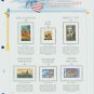 USA MH Sc# 3024 – 66 - 6 UNUSED Stamps Hinge Mounted on ONE White Ace ALBUM Page – E2703