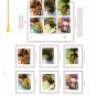 USA MH Sc# 3339 – 44 - 16 UNUSED 33c Stamps Hinge Mounted on ONE White Ace ALBUM Page – E2703