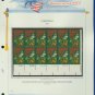 1971 USA MNH Sc# 1445 Plate #’d Block of 12 Stamps mounted on a WA Pg – Christmas – E2703