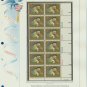 1973 USA MNH Sc# 1486 Plt #’d Blk of 12 Stamps mounted on a WA Pg – H Tanner – E2703