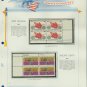 1965 USA MNH Scott# 1261, 1265 Plate #’d Blocks of 4 Stamps mounted on a White Ace Page – E2703