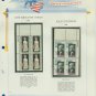 1965 USA MNH Scott# 1273, 1275 Plate #’d Blocks of 4 Stamps mounted on a White Ace Page – E2703
