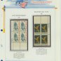 1968 USA MNH Scott# 1343, 1344 Plate #’d Blocks of 4 Stamps mounted on a White Ace Page – E2703