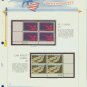 1969 USA MNH Scott# 1372, 1374 Plate #’d Blocks of 4 Stamps mounted on a White Ace Page – E2703