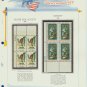 1969 USA MNH Scott# 1385, 1386 Plate #’d Blocks of 4 Stamps mounted on a White Ace Page – E2703
