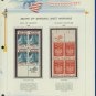1966 USA MNH Scott# 1312, 13 - Mr. Zip Blocks of 4 Stamps mounted on a White Ace Page - E2703
