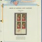 1967 USA MNH Scott# 1336 - Mr. Zip Block of 4 Stamps mounted on a White Ace Page - E2703