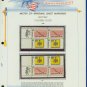 1968 USA MNH Scott# 1353, 54 - Mr. Zip Blocks of 4 Stamps mounted on a White Ace Page - E2703