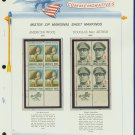 1971 USA MNH Scott# 1423, 24 - Mr. Zip Blocks of 4 Stamps mounted on a White Ace Page - E2703
