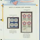 1971 USA MNH Scott# 1396, 1432 - Mr. Zip Blocks of 4 Stamps mounted on a White Ace Page - E2703