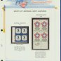 1971 USA MNH Scott# 1396, 1432 - Mr. Zip Blocks of 4 Stamps mounted on a White Ace Page - E2703