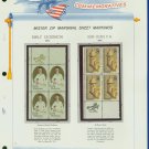 1971 USA MNH Scott# 1436, 1437 - Mr. Zip Blocks of 4 Stamps mounted on a White Ace Page - E2703