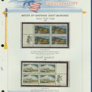 1972 USA MNH Scott# 1452, 1454 - Mr. Zip Blocks of 4 Stamps mounted on a White Ace Page - E2703