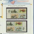 1972 USA MNH Sc# 1464 - 67 - Mr. Zip Blks of 4 Stamps mounted on WA Pgs – Conservation -E2703