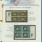 1972 USA MNH Scott# 1473, 1474 - Mr. Zip Blocks of 4 Stamps mounted on a White Ace Page - E2703