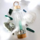Green Fluorite Crystal Gem Stone Bottle