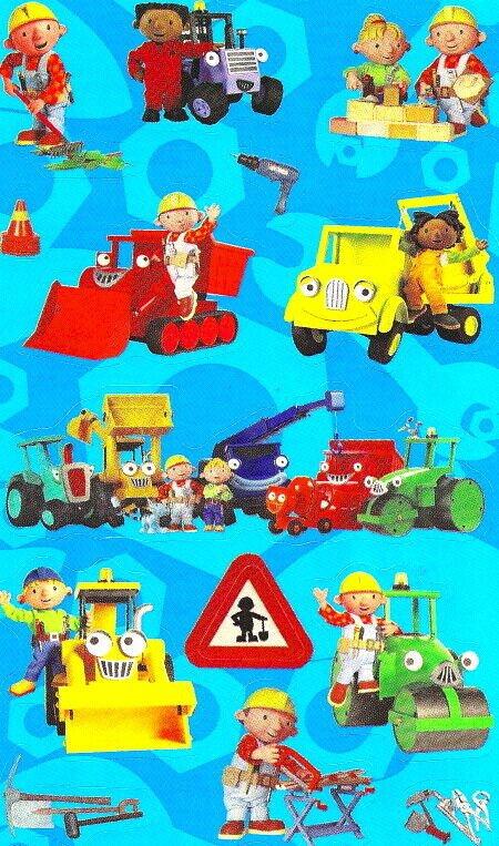 **VINTAGE** Maxi BOB THE BUILDER & GANG Sandylion Stickers ~ 1 sheet