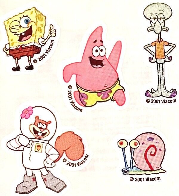 *RARE* SPONGEBOB SQUAREPANTS Sandylion Stickers - 1 square ~VINTAGE~