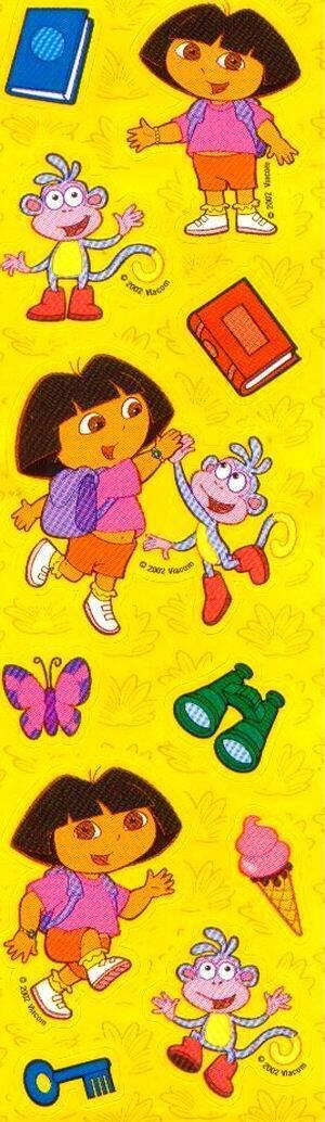 Rare Dora The Explorer Boots Books Sandylion Stickers 1 Strip ~vintage~ 7176