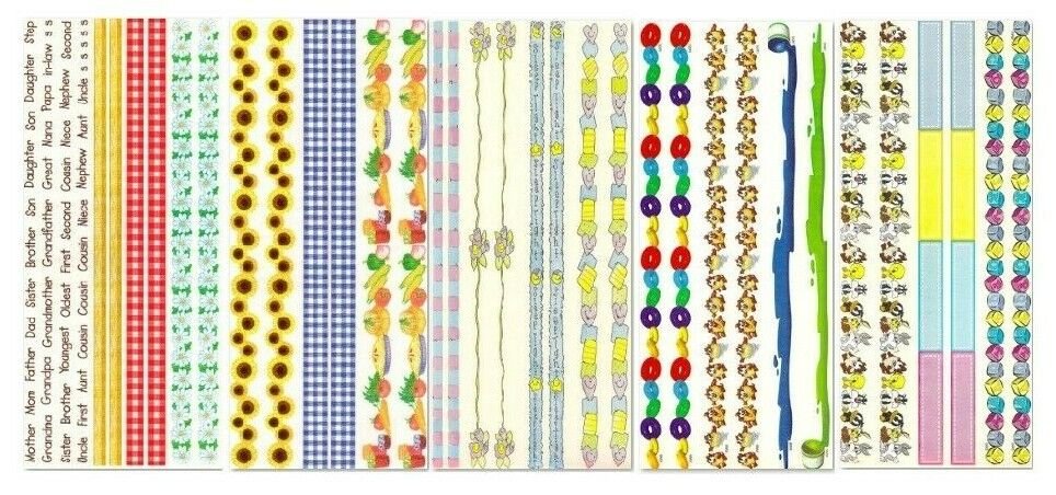 **RARE** BORDERS theme Sandylion Scrapbook Stickers - YOU CHOOSE DESIGN