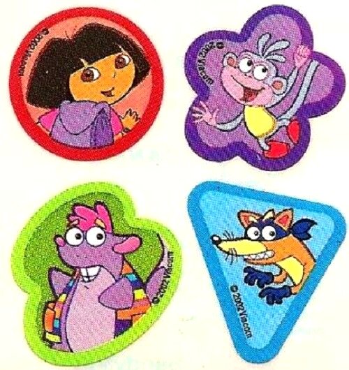 DORA THE EXPLORER & FRIENDS Kromekote Sandylion Stickers ~VINTAGE~