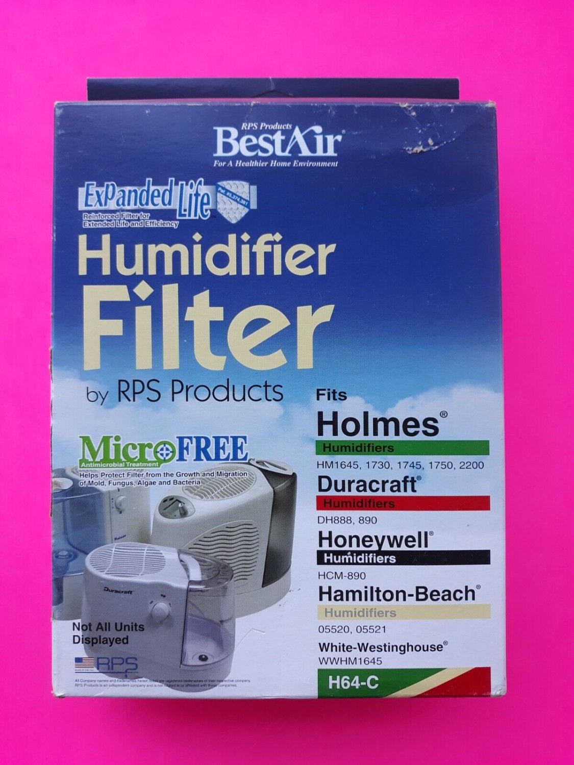 Best Air Expanded Life Humidifier Filter H64C Micro Free New In Box!