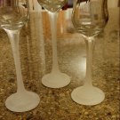 Long Stem Glass Candle Holder Set of 3