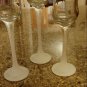 Long Stem Glass Candle Holder Set of 3