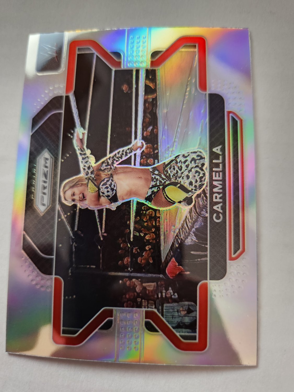 Carmella 2022 Prizm WWE Prizms Silver Insert Card