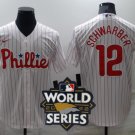 philadelphia phillies #12 kyle schwarber 2022 World Series men stitched jersey