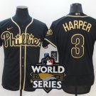 philadelphia phillies #3 bryce harper 2022 World Series Men stitched jersey