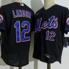 New York Mets #12 Francisco Lindor  Men stitched jersey