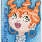ACEO print - "She wears pearls"