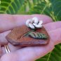 Potter's Shard II polymer clay and pearls focal bead