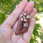 Potter's Shard I polymer clay and pearls focal bead